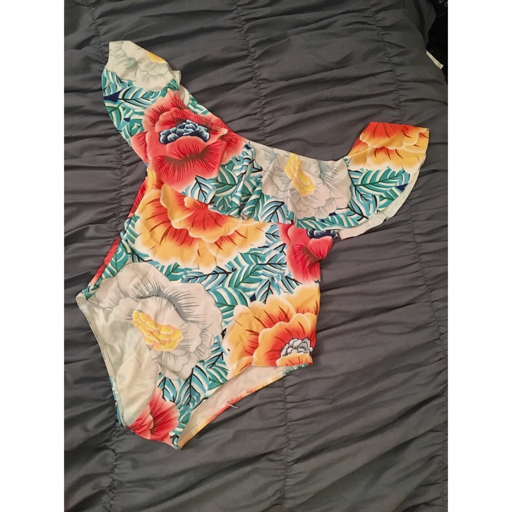 Floral OTS Bathing Suit/Onesie